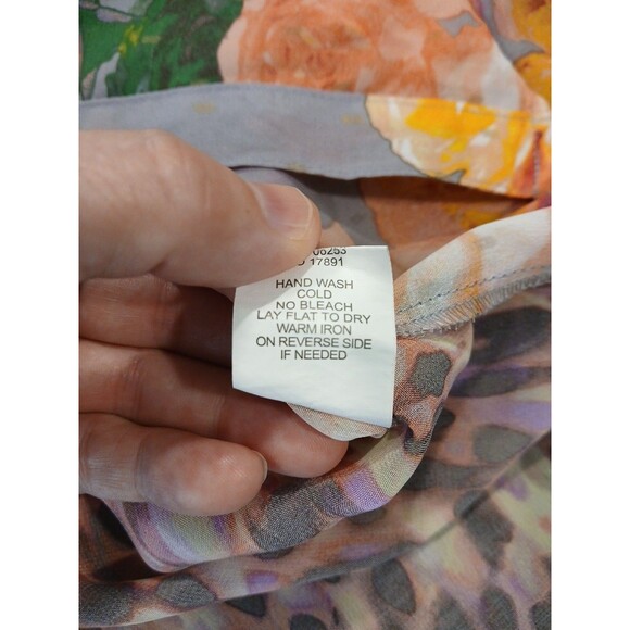 Figueroa & Flower Blouse Women’s Size Medium Floral Peasant Boho Sheer Button Up - Picture 13 of 13